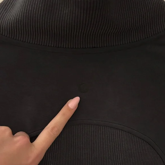 Lululemon Black Brushed Softstreme Ribbed Half Zip - Picture 9 of 12